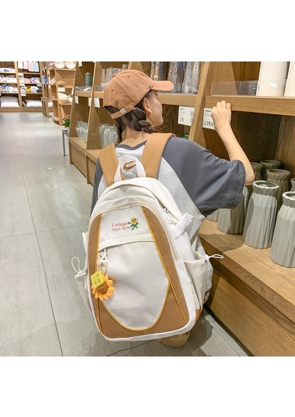 Kadınlar Için Yeni Kore Tarzı Moda Ins Okul Çantası, Kişiselleştirilmiş Moda Naylon Sırt Çantası, Büyük Kapasiteli, Erkekler Için Hafif Rahat Sırt Çantası (Yurt Dışından) fiyatları