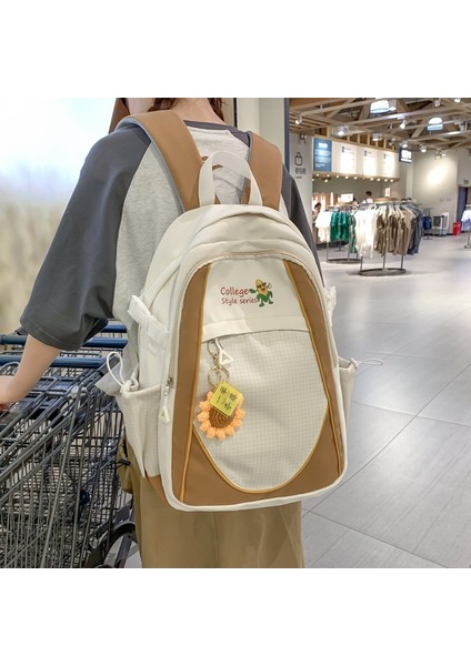 Kadınlar Için Yeni Kore Tarzı Moda Ins Okul Çantası, Kişiselleştirilmiş Moda Naylon Sırt Çantası, Büyük Kapasiteli, Erkekler Için Hafif Rahat Sırt Çantası (Yurt Dışından) fırsatları