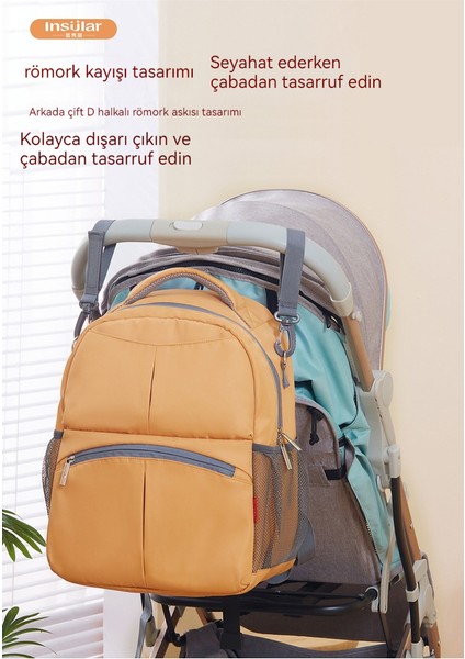 Su Geçirmez Naylon Çok Fonksiyonlu Anne Çantası Büyük Kapasiteli Sırt Çantası Anne ve Bebek Çantası Doğum Çantası Anne Çantası (Yurt Dışından) fiyatları