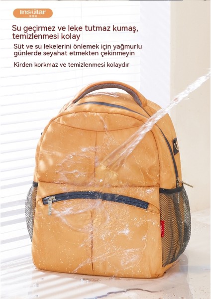 Su Geçirmez Naylon Çok Fonksiyonlu Anne Çantası Büyük Kapasiteli Sırt Çantası Anne ve Bebek Çantası Doğum Çantası Anne Çantası (Yurt Dışından) modelleri