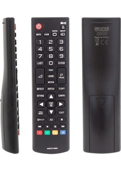 Weko Kl Lg Sımplınk Tuşlu AKB73715603 Lcd-Led Tv Kumanda Siyah - Beyaz