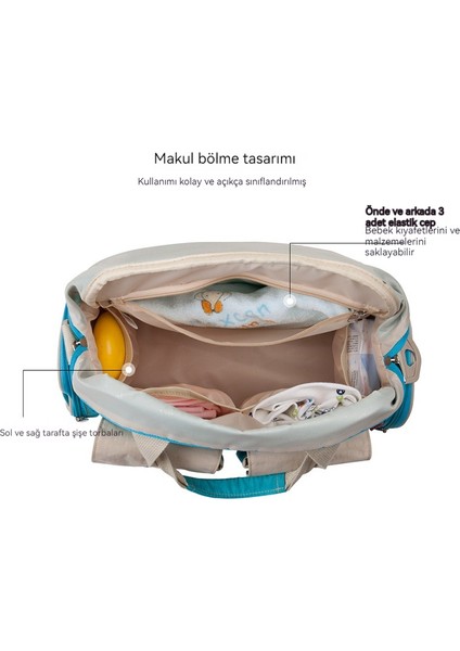 Çok Fonksiyonlu Büyük Kapasiteli Su Geçirmez Sırt Çantası Mumya Çantası Taşınabilir Tek Omuz Çapraz Vücut Mumya Çantası Sırt Çantası Anne ve Bebek Çantası (Yurt Dışından) fiyatları