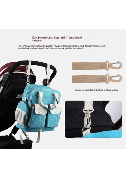 Çok Fonksiyonlu Büyük Kapasiteli Su Geçirmez Sırt Çantası Mumya Çantası Taşınabilir Tek Omuz Çapraz Vücut Mumya Çantası Sırt Çantası Anne ve Bebek Çantası (Yurt Dışından) fırsatları