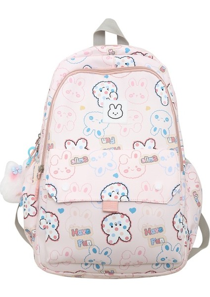 Küçük Taze ve Sevimli Sırt Çantası Kampüs Karikatür Çocuk Sırt Çantası Kadın Hengeng Karikatür Baskı Öğrenci Okul Çantası (Yurt Dışından)