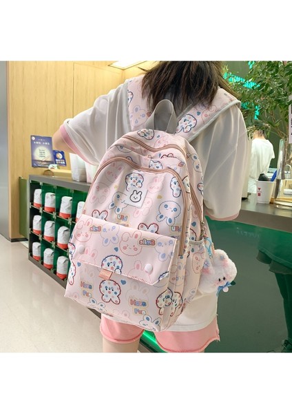 Küçük Taze ve Sevimli Sırt Çantası Kampüs Karikatür Çocuk Sırt Çantası Kadın Hengeng Karikatür Baskı Öğrenci Okul Çantası (Yurt Dışından) fiyatları