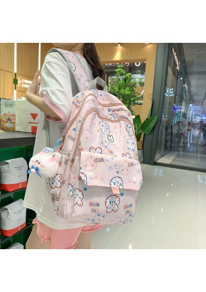 Küçük Taze ve Sevimli Sırt Çantası Kampüs Karikatür Çocuk Sırt Çantası Kadın Hengeng Karikatür Baskı Öğrenci Okul Çantası (Yurt Dışından) modelleri