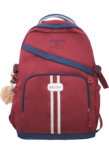 Öğrenci Sırt Çantası Kolej Tarzı Kız Sırt Çantası 2023 Yeni Moda Kontrast Renk Ortaokul Öğrencisi Okul Çantası Erkek (Yurt Dışından)