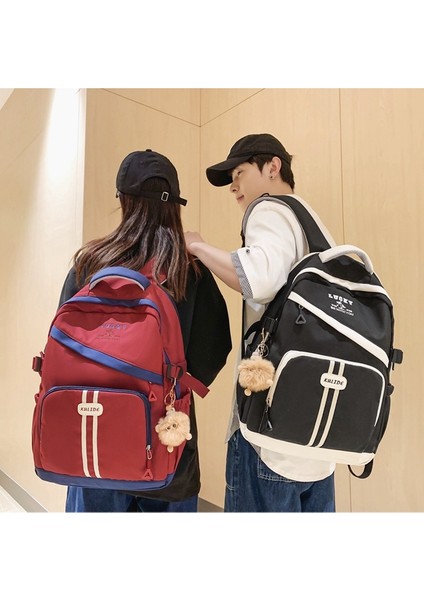 Öğrenci Sırt Çantası Kolej Tarzı Kız Sırt Çantası 2023 Yeni Moda Kontrast Renk Ortaokul Öğrencisi Okul Çantası Erkek (Yurt Dışından) modelleri