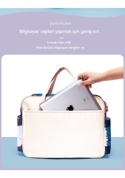 Moda Tek Omuz Çapraz Omuz Taşınabilir Mumya Çanta Su Geçirmez Büyük Kapasiteli Çok Fonksiyonlu Anne ve Bebek Çıkış Çanta (Yurt Dışından) fiyatları