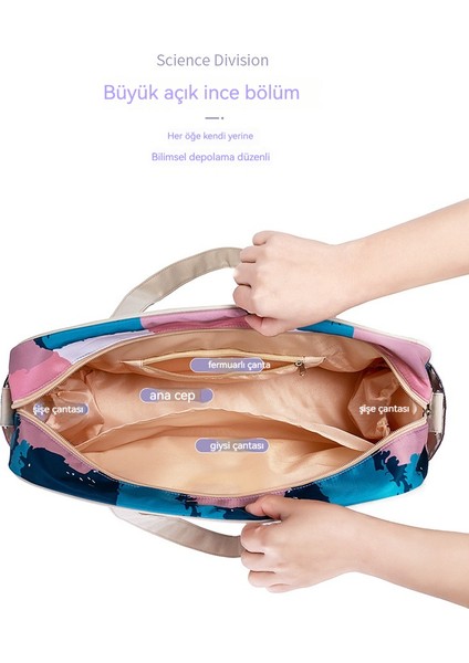 Moda Tek Omuz Çapraz Omuz Taşınabilir Mumya Çanta Su Geçirmez Büyük Kapasiteli Çok Fonksiyonlu Anne ve Bebek Çıkış Çanta (Yurt Dışından) indirimleri