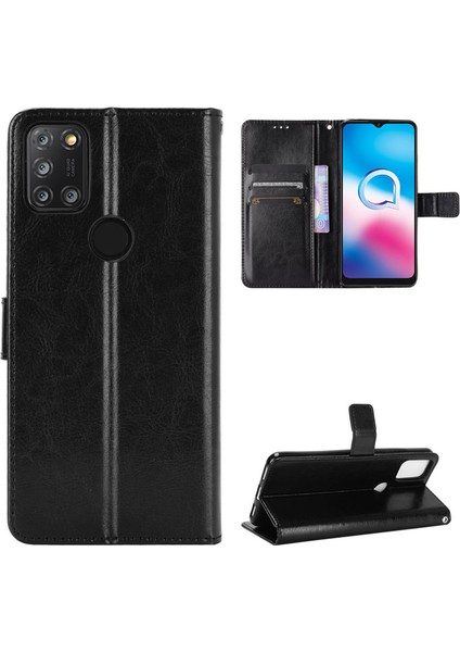 Alcatel 3x 2020 Deri Cüzdan Telefon Kılıfı (Yurt Dışından)