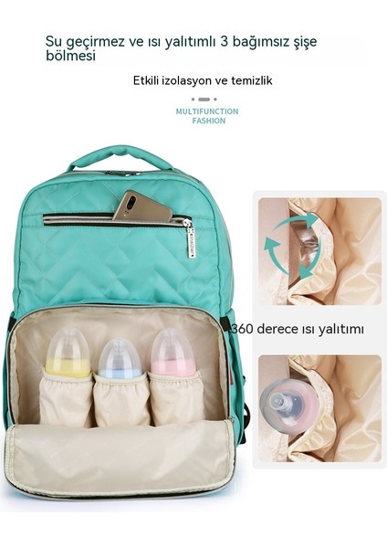 Moda Omuz Su Geçirmez Naylon Anne Çantası Büyük Kapasiteli Anne ve Bebek Gezi Sırt Çantası Sırt Çantası Anne Çantası (Yurt Dışından) fırsatları