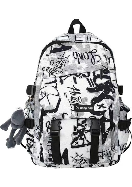 Kadınlar Için 2023 Yeni Moda Okul Çantaları Kişiselleştirilmiş Kamuflaj Graffiti Çiftler Sırt Çantaları Erkekler Için Büyük Kapasiteli Öğrenci Sırt Çantaları (Yurt Dışından)