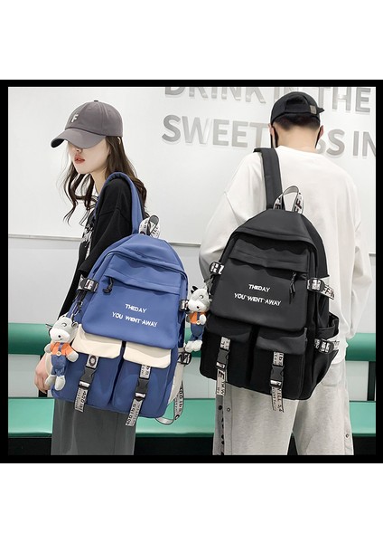 Erkekler ve Kadınlar Için 2023 Yeni Sırt Çantaları Ortaokul ve Lise Üniversite Öğrencileri Çiftler Için Büyük Kapasiteli Sırt Çantaları (Yurt Dışından) indirimleri