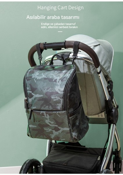 Omuz Çok Fonksiyonlu Su Geçirmez Anne Çantası Sırt Çantası Büyük Kapasiteli Taşınabilir Annenin Sırt Çantası ve Babanın Doğum Çantası (Yurt Dışından) modelleri