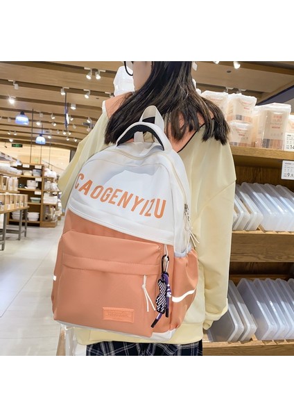 Yeni Kişiselleştirilmiş Mektup Trend Sırt Çantası Büyük Kapasiteli Naylon Ortaokul Öğrenci Çantası Kadınlar Için Rahat Hafif Basit Sırt Çantası (Yurt Dışından) fiyatları