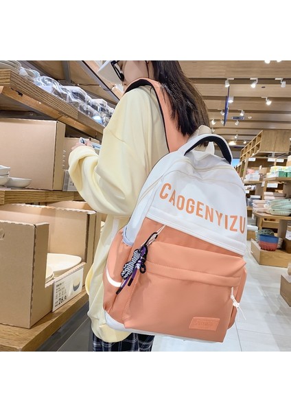 Yeni Kişiselleştirilmiş Mektup Trend Sırt Çantası Büyük Kapasiteli Naylon Ortaokul Öğrenci Çantası Kadınlar Için Rahat Hafif Basit Sırt Çantası (Yurt Dışından) modelleri