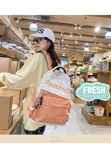 Yeni Kişiselleştirilmiş Mektup Trend Sırt Çantası Büyük Kapasiteli Naylon Ortaokul Öğrenci Çantası Kadınlar Için Rahat Hafif Basit Sırt Çantası (Yurt Dışından) indirimleri