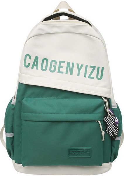 Yeni Kişiselleştirilmiş Mektup Trend Sırt Çantası Büyük Kapasiteli Naylon Ortaokul Öğrenci Çantası Kadınlar Için Rahat Hafif Basit Sırt Çantası (Yurt Dışından)