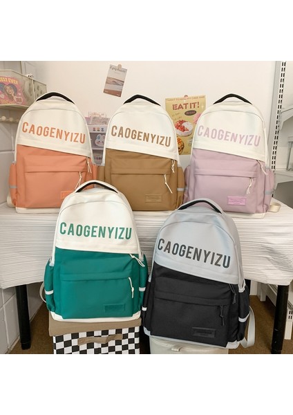 Yeni Kişiselleştirilmiş Mektup Trend Sırt Çantası Büyük Kapasiteli Naylon Ortaokul Öğrenci Çantası Kadınlar Için Rahat Hafif Basit Sırt Çantası (Yurt Dışından) fiyatları