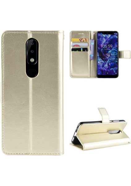 Nokia X5 / Nokia 5.1 Plus Deri Cüzdan Telefon Kılıfı (Yurt Dışından)