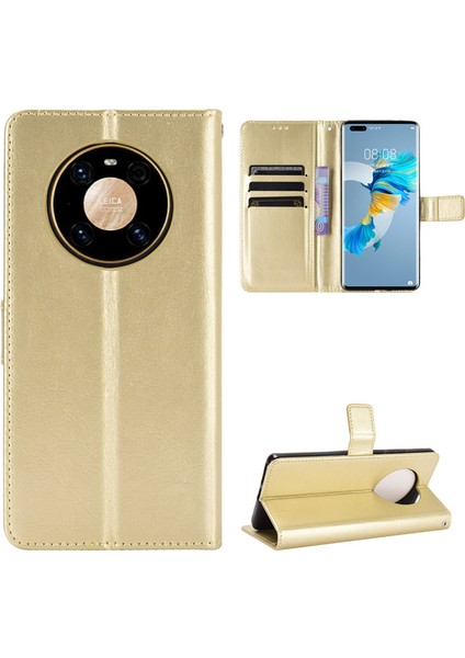 Huawei Mate 40 Pro Deri Cüzdan Telefon Kılıfı (Yurt Dışından)