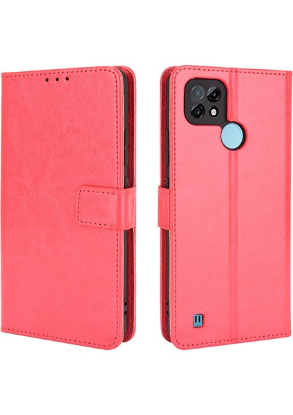 Oppo Realme C21 Deri Cüzdan Telefon Kılıfı (Yurt Dışından)