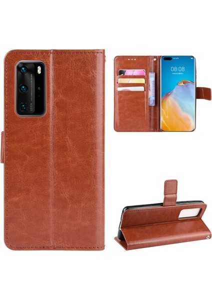 Huawei P40 Pro+ Plus Deri Cüzdan Telefon Kılıfı (Yurt Dışından) fiyatları