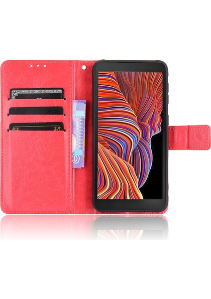Samsung Galaxy Xcover 5 Deri Cüzdan Telefon Kılıfı (Yurt Dışından)