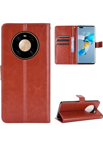 Huawei Mate 40 Pro Deri Cüzdan Telefon Kılıfı (Yurt Dışından)
