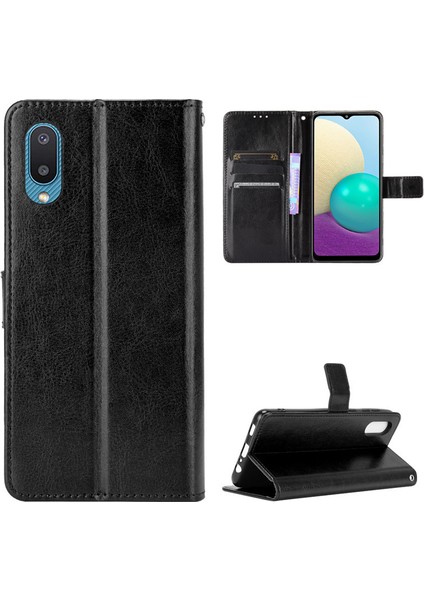 Samsung Galaxy A02 Deri Cüzdan Telefon Kılıfı (Yurt Dışından)