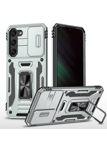 Samsung Galaxy S23 Kamera Kapaklı Darbeye Dayanıklı Telefon Kılıfı (Yurt Dışından)