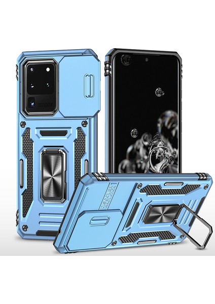 Samsung Galaxy S20 Ultra Kamera Kapaklı Darbeye Dayanıklı Telefon Kılıfı (Yurt Dışından)