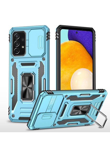 Samsung Galaxy A52/A52S Kamera Kapaklı Darbeye Dayanıklı Telefon Kılıfı (Yurt Dışından)