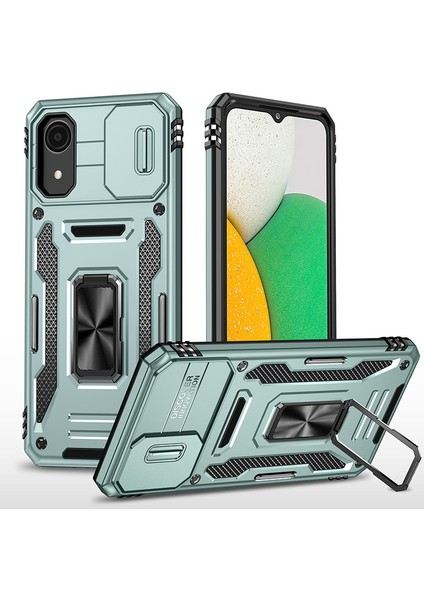 Samsung Galaxy A03 Core Kamera Kapaklı Darbeye Dayanıklı Telefon Kılıfı (Yurt Dışından)