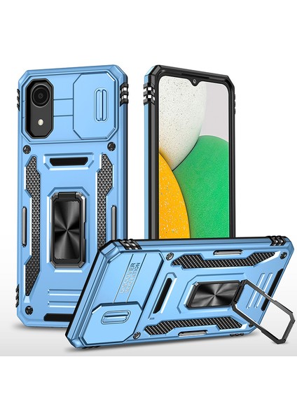 Samsung Galaxy A03 Core Kamera Kapaklı Darbeye Dayanıklı Telefon Kılıfı (Yurt Dışından)
