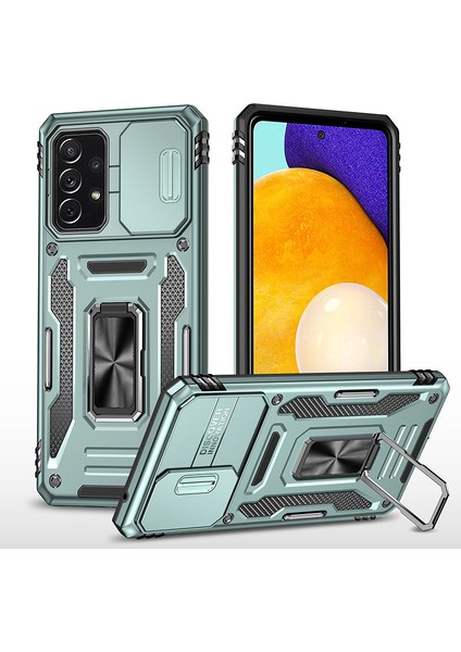 Samsung Galaxy A52/A52S Kamera Kapaklı Darbeye Dayanıklı Telefon Kılıfı (Yurt Dışından)