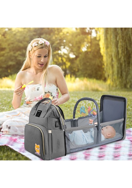 Çok Fonksiyonel Diaper Bag Backpack Waterproof Mommy Bag Nappy Bag Maternity Backpack For Baby With Insulated Pockets Diaper Pad Toys Burp Cloth USB Port (Yurt Dışından) modelleri