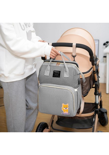 Çok Fonksiyonel Diaper Bag Backpack Waterproof Mommy Bag Nappy Bag Maternity Backpack For Baby With Insulated Pockets Diaper Pad Toys Burp Cloth USB Port (Yurt Dışından) fırsatları