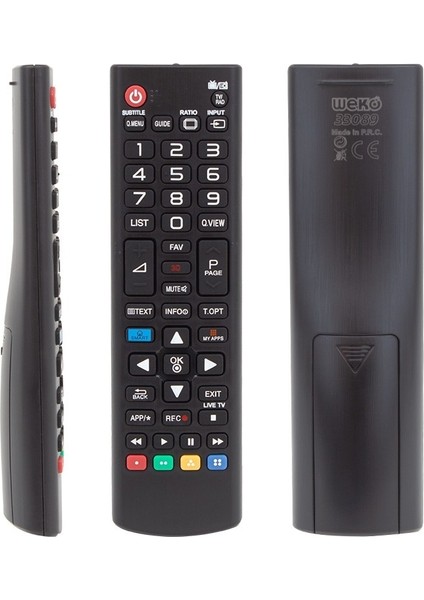 Weko Kl RM-L1162 Lg Kısa Smart-My Apps Tuşlu Lcd/led Tv Kumandası (AKB73715601A) Siyah - Beyaz