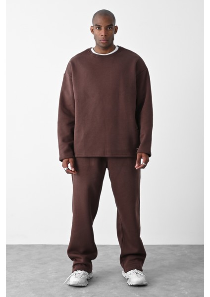Kahve Basic Oversize Eşofman Takım
