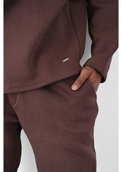 Kahve Basic Oversize Eşofman Takım