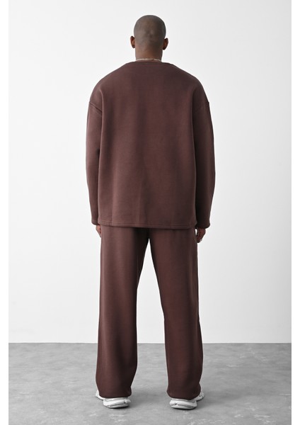 Kahve Basic Oversize Eşofman Takım
