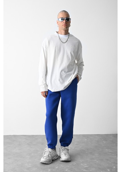 Saks Paça Lastikli Arka Cep Detaylı Oversize Eşofman Alt