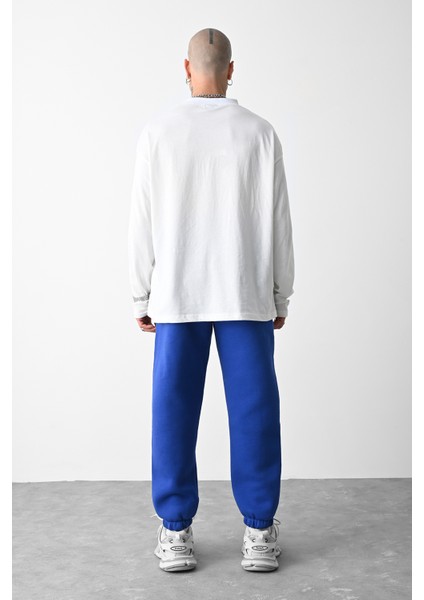 Saks Paça Lastikli Arka Cep Detaylı Oversize Eşofman Alt