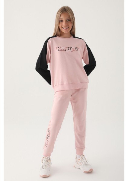 Kız Çocuk Pudra Sweatshirt