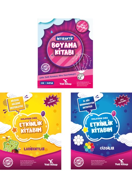 Boyama Kitabı - Etkinlik Kitabım Labirentler - Etkinlik Kitabım Çizgiler