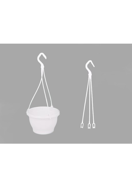Askılı Saksı Makrome Saksı Balkon Saksısı 2,5 Lt (3 Adet)