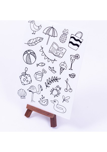 Tatil doddle sticker seti, A5 2 sayfa