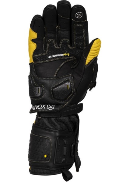 Handroid (Mk5) Korumalı Deri Motosiklet Eldiveni (Siyah / Sarı) fiyatları
